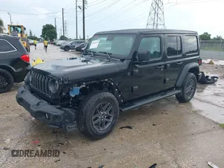 2025 Jeep Wrangler Sport S with VIN 1C4PJXDG9SW559915, listed as a IAAI auction lot 42653116 with 1,730 mi miles and . Bid and sale history available at DreamBid. Image 2.