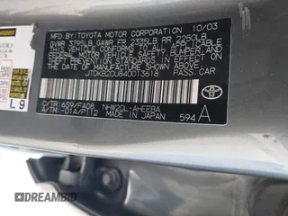2004 Toyota Prius with VIN JTDKB20U840013618, listed as a IAAI auction lot 41867666 with 287,478 mi miles. Bid and sale history available at carsss.com. Image 9.