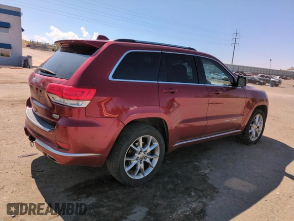2015 Jeep Grand Cherokee Summit with VIN 1C4RJFJM6FC833687, listed as a Copart auction lot 59620695 with 110,074 mi miles and Salvage title. Bid and sale history available at DreamBid. Image 3.
