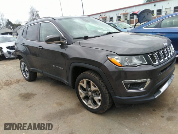 2018 Jeep Compass Limited z VIN 3C4NJDCB9JT267097, wystawiony jako IAAI lot #35857407 z przebiegiem 58 328 mil mil oraz . Historia ofert i sprzedaży dostępna na DreamBid. Obrazek 1.