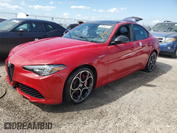 2022 Alfa Romeo Giulia Ti with VIN ZARFAMBN9N7654264, listed as a Copart auction lot 74699724 with 0 mi miles and Non Repairable. Bid and sale history available at carsss.com. Image 1.