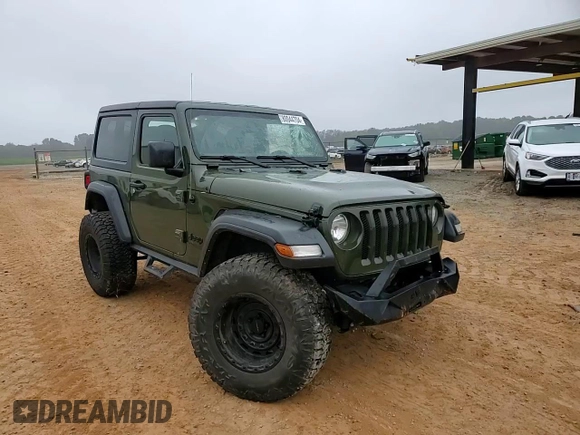 2021 Jeep Wrangler Sport with VIN 1C4GJXAG4MW748477, listed as a Copart auction lot 80044704 with 35,522 mi miles and Salvage Title. Bid and sale history available at DreamBid. Image 11.