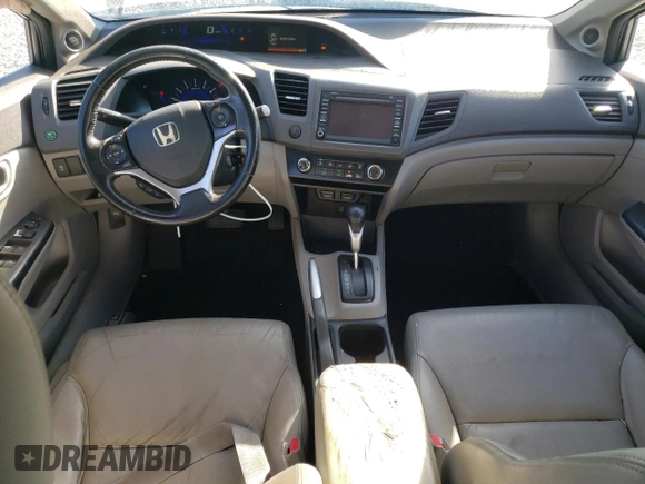 2012 Honda Civic EX-L with VIN 19XFB2F94CE048523, listed as a Copart auction lot 77019404 with 210,391 mi miles and Salvage Title. Bid and sale history available at DreamBid. Image 8.