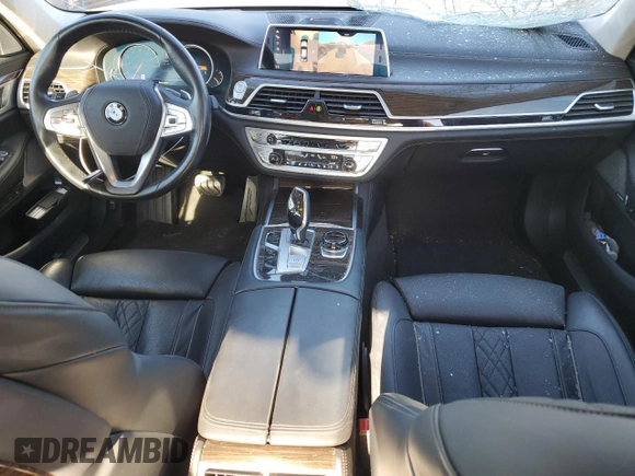 2019 BMW 7 Series 750i xDrive with VIN WBA7F2C55KB240777, listed as a Copart auction lot 76840504 with 38,250 mi miles and Salvage title. Bid and sale history available at DreamBid. Image 8.