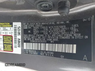 2013 Toyota Sienna SE с VIN 5TDXK3DC4DS362835, выставлен на аукционе IAAI как лот 42471442 с пробегом 122 990 миль миль и . История ставок и продаж доступна на DreamBid. Изображение 9.