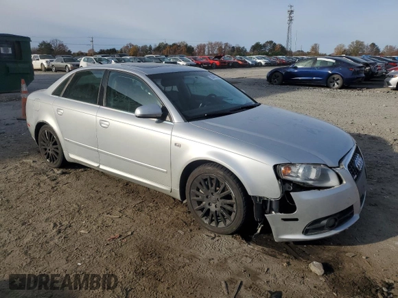 2007 Audi A4 z VIN WAUEH78E17A124903, wystawiony jako Copart lot #82491874 z przebiegiem 138 801 mil mil oraz Czysty tytuł • Clean title. Historia ofert i sprzedaży dostępna na DreamBid. Obrazek 4.