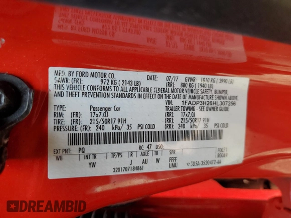 2017 Ford Focus SEL with VIN 1FADP3H26HL307256, listed as a Copart auction lot 51962745 with 62,007 mi miles and Salvage Title. Bid and sale history available at carsss.com. Image 14.