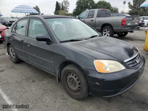 2003 Honda Civic EX with VIN 2HGES26753H579388, listed as a Copart auction lot 50981285 with 139,544 mi miles and Salvage Title. Bid and sale history available at carsss.com. Image 4.