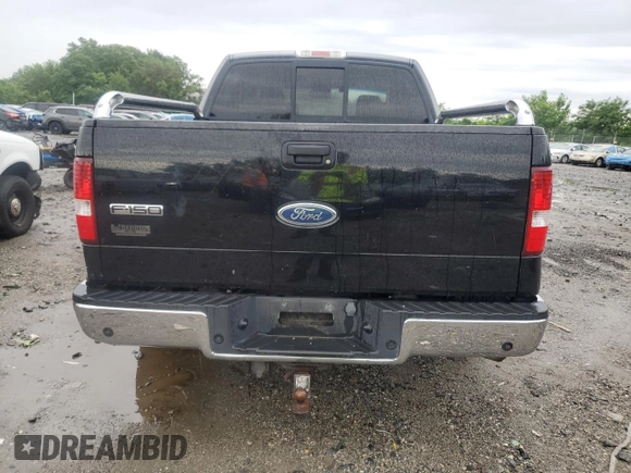 2005 Ford F-150 XLT with VIN 1FTPW145X5KE63882, listed as a Copart auction lot 63299475 with 204,166 mi miles and Salvage title. Bid and sale history available at DreamBid. Image 6.