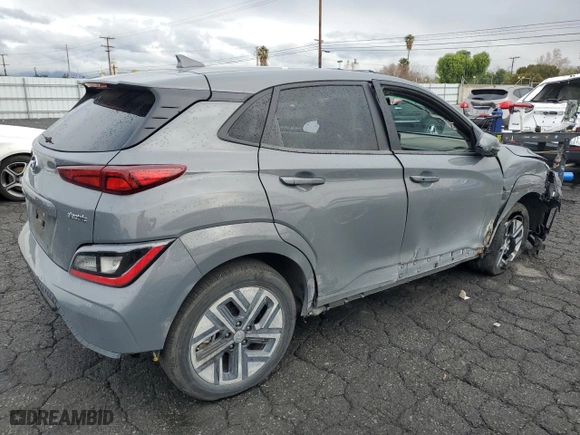 2023 Hyundai Kona Electric SE with VIN KM8K23AG9PU183722, listed as a Copart auction lot 42605225 with 26,776 mi miles and Non Repairable. Bid and sale history available at carsss.com. Image 3.