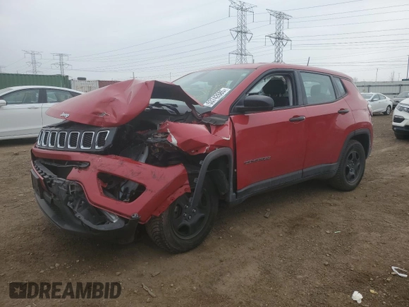 2019 Jeep Compass Sport with VIN 3C4NJCABXKT715569, listed as a Copart auction lot 53742685 with Not provided miles and Salvage title. Bid and sale history available at DreamBid. Image 1.
