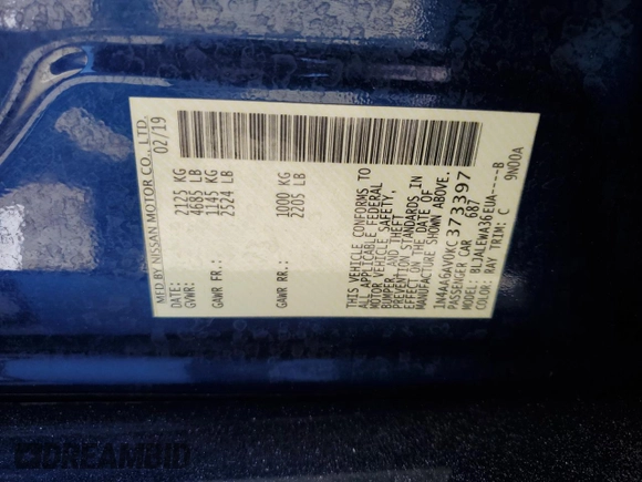 2019 Nissan Maxima Platinum z VIN 1N4AA6AV0KC373397, wystawiony jako Copart lot #52487625 z przebiegiem 50 894 mil mil oraz Szkody całkowita. Historia ofert i sprzedaży dostępna na DreamBid. Obrazek 12.
