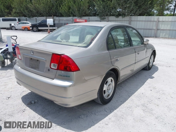 2004 Honda Civic Hybrid with VIN JHMES95644S021296, listed as a IAAI auction lot 42153296 with 281,563 mi miles. Bid and sale history available at carsss.com. Image 4.