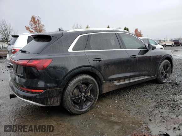 2019 Audi e-tron Premium Plus with VIN WA1LAAGE8KB021441, listed as a Copart auction lot 82905684 with 41,351 mi miles and Salvage title. Bid and sale history available at DreamBid. Image 3.