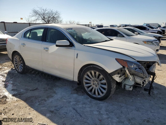 2013 Lincoln MKS with VIN 1LNHL9DK0DG604697, listed as a Copart auction lot 47290125 with 141,158 mi miles and Salvage Title. Bid and sale history available at carsss.com. Image 4.