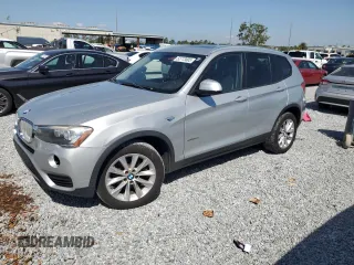 2017 BMW X3 sDrive28i with VIN 5UXWZ7C50H0U46840, listed as a Copart auction lot 52773005 with 268,839 mi miles and Clean Title. Bid and sale history available at carsss.com. Image 1.