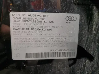 2015 Audi SQ5 Premium Plus with VIN WA1CGAFPXFA095148, listed as a Copart auction lot 52700985 with 77,576 mi miles and Clean Title. Bid and sale history available at carsss.com. Image 14.