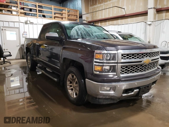 2014 Chevrolet Silverado 1500 LTZ with VIN 1GCVKSEC0EZ377719, listed as a Copart auction lot 52186575 with 62,580 mi miles and Salvage Title. Bid and sale history available at DreamBid. Image 4.