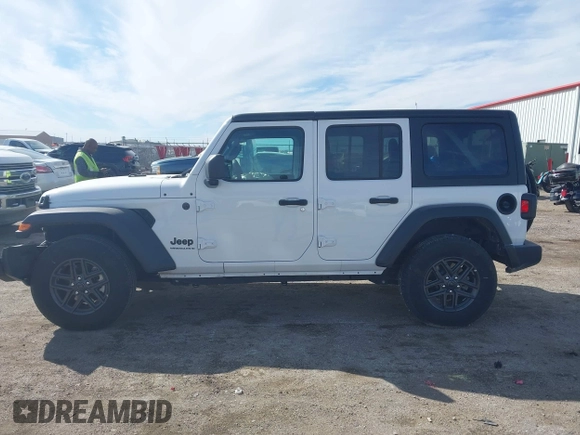 2024 Jeep Wrangler Sport S with VIN 1C4PJXDN4RW300936, listed as a IAAI auction lot 41671073 with 6,195 mi miles and . Bid and sale history available at DreamBid. Image 15.