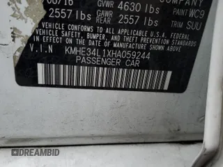 2017 Hyundai Sonata Hybrid Limited with VIN KMHE34L1XHA059244, listed as a Copart auction lot 65961053 with 124,907 mi miles. Bid and sale history available at carsss.com. Image 12.