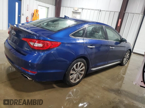 2015 Hyundai Sonata Sport with VIN 5NPE34AF3FH140837, listed as a Copart auction lot 56238805 with 83,546 mi miles and Salvage title. Bid and sale history available at DreamBid. Image 3.
