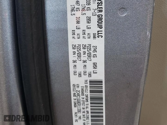 2014 Chrysler Town & Country Limited with VIN 2C4RC1GG8ER113361, listed as a Copart auction lot 47634065 with 154,803 mi miles and Salvage Title. Bid and sale history available at DreamBid. Image 14.