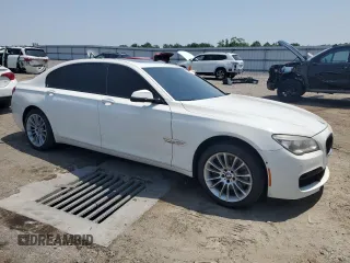 2013 BMW 7 Series 750Li with VIN WBAYE8C55DD133309, listed as a Copart auction lot 60656455 with 182,562 mi miles and Salvage title. Bid and sale history available at DreamBid. Image 4.