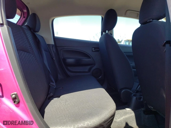 2015 Mitsubishi Mirage DE with VIN ML32A3HJ4FH055150, listed as a Copart auction lot 53361775 with 55,736 mi miles and Salvage Title. Bid and sale history available at carsss.com. Image 10.
