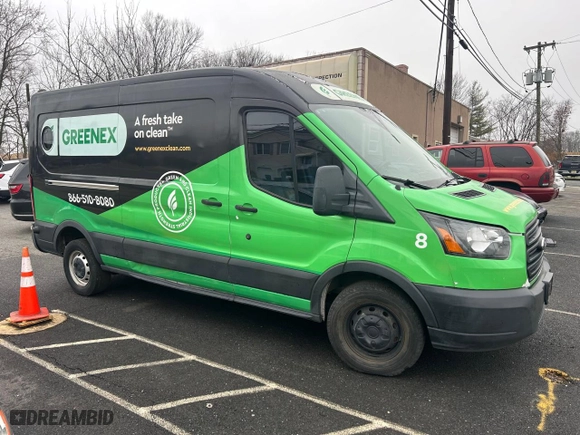 2019 Ford Transit Van with VIN 1FTBW2CG7KKA08499, listed as a Copart auction lot 47121034 with 181,691 mi miles. Bid and sale history available at carsss.com. Image 1.