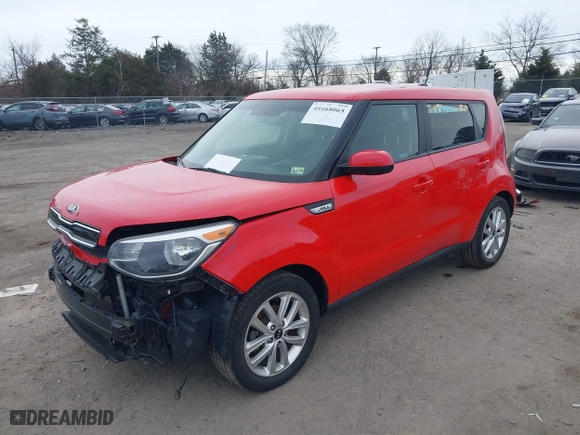 2019 Kia Soul + with VIN KNDJP3A58K7015495, listed as a IAAI auction lot 41668065 with 93,862 mi miles. Bid and sale history available at carsss.com. Image 2.
