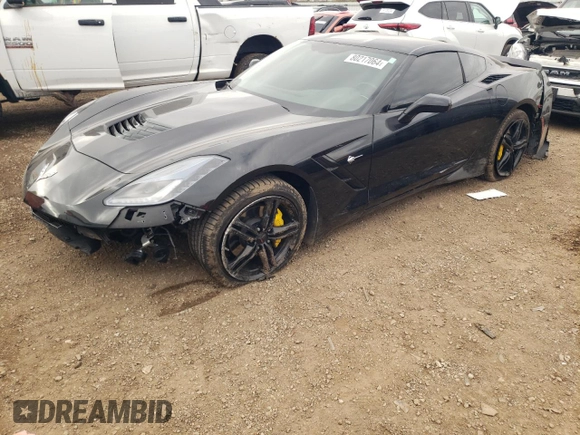 2016 Chevrolet Corvette 1LT with VIN 1G1YB2D76G5107768, listed as a Copart auction lot 80217064 with 36,688 mi miles and Salvage Title. Bid and sale history available at carsss.com. Image 1.