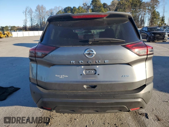 2021 Nissan Rogue S with VIN 5N1AT3AB9MC835639, listed as a Copart auction lot 87611295 with 28,373 mi miles and Salvage title. Bid and sale history available at DreamBid. Image 6.