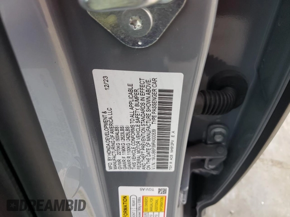 2024 Acura TLX w/A-Spec Package with VIN 19UUB6F59RA000539, listed as a Copart auction lot 77465054 with 4,739 mi miles and Salvage Title. Bid and sale history available at carsss.com. Image 14.