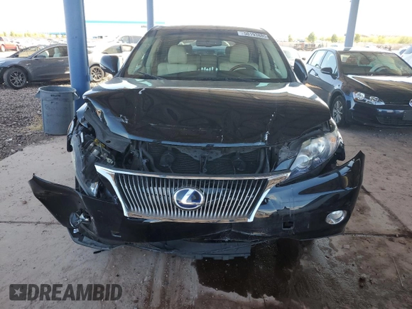 2010 Lexus RX 450h with VIN JTJZB1BA8A2001588, listed as a Copart auction lot 50193885 with 140,248 mi miles and Salvage Title. Bid and sale history available at DreamBid. Image 5.
