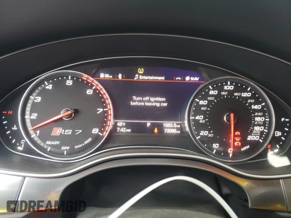 2017 Audi RS 7 Prestige z VIN WUAWAAFC8HN900239, wystawiony jako Copart lot #50072074 z przebiegiem 73 066 mil mil oraz . Historia ofert i sprzedaży dostępna na DreamBid. Obrazek 9.