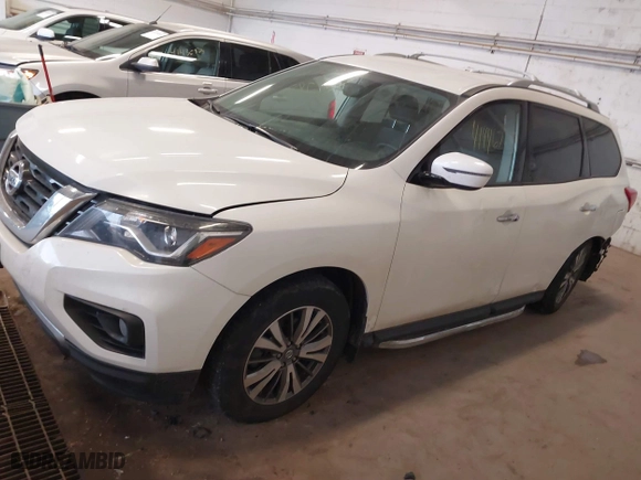2019 Nissan Pathfinder S with VIN 5N1DR2MM3KC641608, listed as a IAAI auction lot 41446787 with 55101 miles. Bid and sale history available at carsss.com. Image 17.
