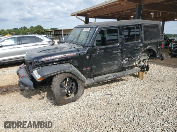 2019 Jeep Wrangler Unlimited Rubicon with VIN 1C4HJXFN2KW525606, listed as a Copart auction lot 62674225 with 55,128 mi miles and Salvage title. Bid and sale history available at DreamBid. Image 1.