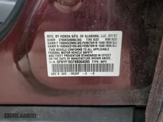 2008 Honda Pilot SE with VIN 5FNYF18378B004095, listed as a Copart auction lot 54382175 with 285,608 mi miles and Clean Title. Bid and sale history available at carsss.com. Image 12.