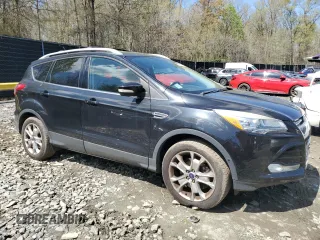 2015 Ford Escape Titanium with VIN 1FMCU9J9XFUB11123, listed as a Copart auction lot 52191015 with 77,541 mi miles and Salvage Title. Bid and sale history available at carsss.com. Image 4.