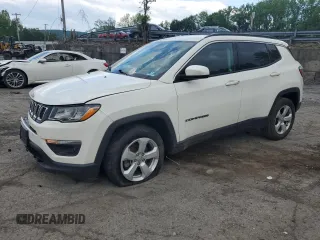2020 Jeep Compass Latitude with VIN 3C4NJDBB6LT197210, listed as a Copart auction lot 57885465 with 55,544 mi miles and Salvage title. Bid and sale history available at DreamBid. Image 1.