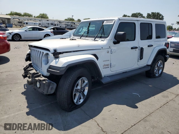 2018 Jeep Wrangler Unlimited Sahara с VIN 1C4HJXEG5JW303515, выставлен на аукционе Copart как лот 59985005 с пробегом 58 628 миль миль и Списание • Salvage title. История ставок и продаж доступна на DreamBid. Изображение 1.