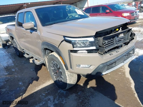 2024 Nissan Frontier PRO-4X with VIN 1N6ED1EK0RN645979, listed as a IAAI auction lot 41613465 with 19,241 mi miles. Bid and sale history available at carsss.com. Image 1.