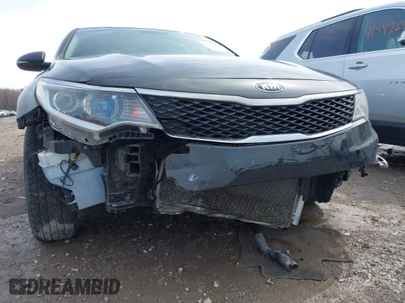 2016 Kia Optima LX with VIN KNAGT4L34G5110742, listed as a IAAI auction lot 41931969 with 128,458 mi miles. Bid and sale history available at carsss.com. Image 6.