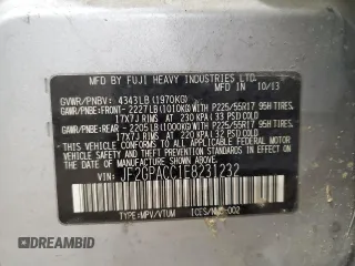 2014 Subaru Crosstrek Premium with VIN JF2GPACC1E8231232, listed as a Copart auction lot 51046235 with 133,457 mi miles and Salvage title. Bid and sale history available at DreamBid. Image 16.