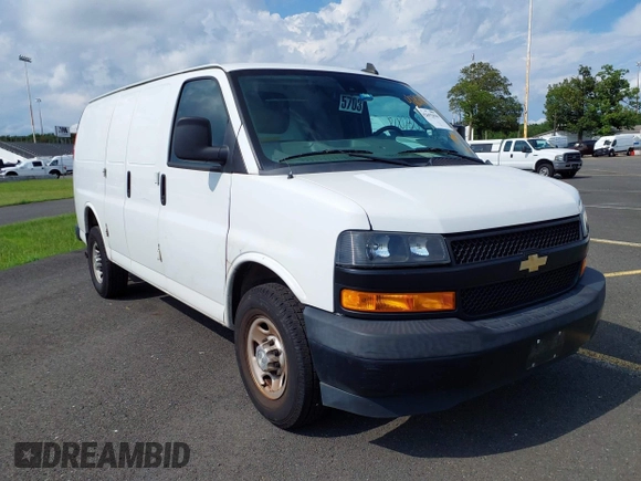 2019 Chevrolet Express Cargo with VIN 1GCWGAFP8K1370495, listed as a IAAI auction lot 42692818 with 73,398 mi miles and . Bid and sale history available at DreamBid. Image 1.