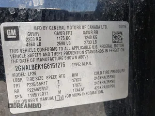 2016 Chevrolet Equinox LS with VIN 2GNALBEK1G6151276, listed as a IAAI auction lot 41981497 with 81,811 mi miles. Bid and sale history available at carsss.com. Image 9.