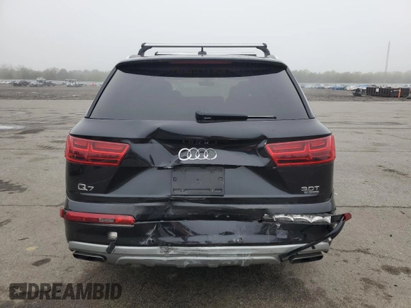 2017 Audi Q7 Premium Plus with VIN WA1LAAF75HD032610, listed as a Copart auction lot 55628665 with 47,523 mi miles and Salvage Title. Bid and sale history available at DreamBid. Image 6.
