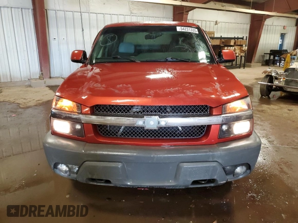 2002 Chevrolet Avalanche with VIN 3GNEK13T32G219648, listed as a Copart auction lot 54231335 with 206,469 mi miles and Clean Title. Bid and sale history available at DreamBid. Image 5.