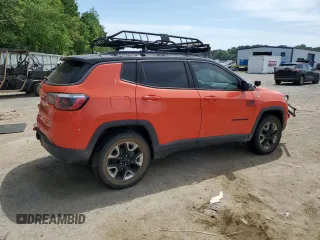 2018 Jeep Compass Trailhawk with VIN 3C4NJDDB3JT424282, listed as a Copart auction lot 52870765 with 95,208 mi miles and Salvage title. Bid and sale history available at DreamBid. Image 3.