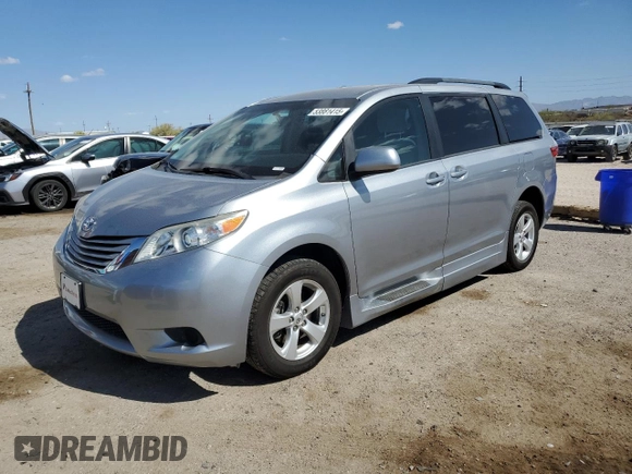 2016 Toyota Sienna LE AAS with VIN 5TDKK3DC0GS753270, listed as a Copart auction lot 53881415 with 94,013 mi miles and Salvage Title. Bid and sale history available at carsss.com. Image 1.